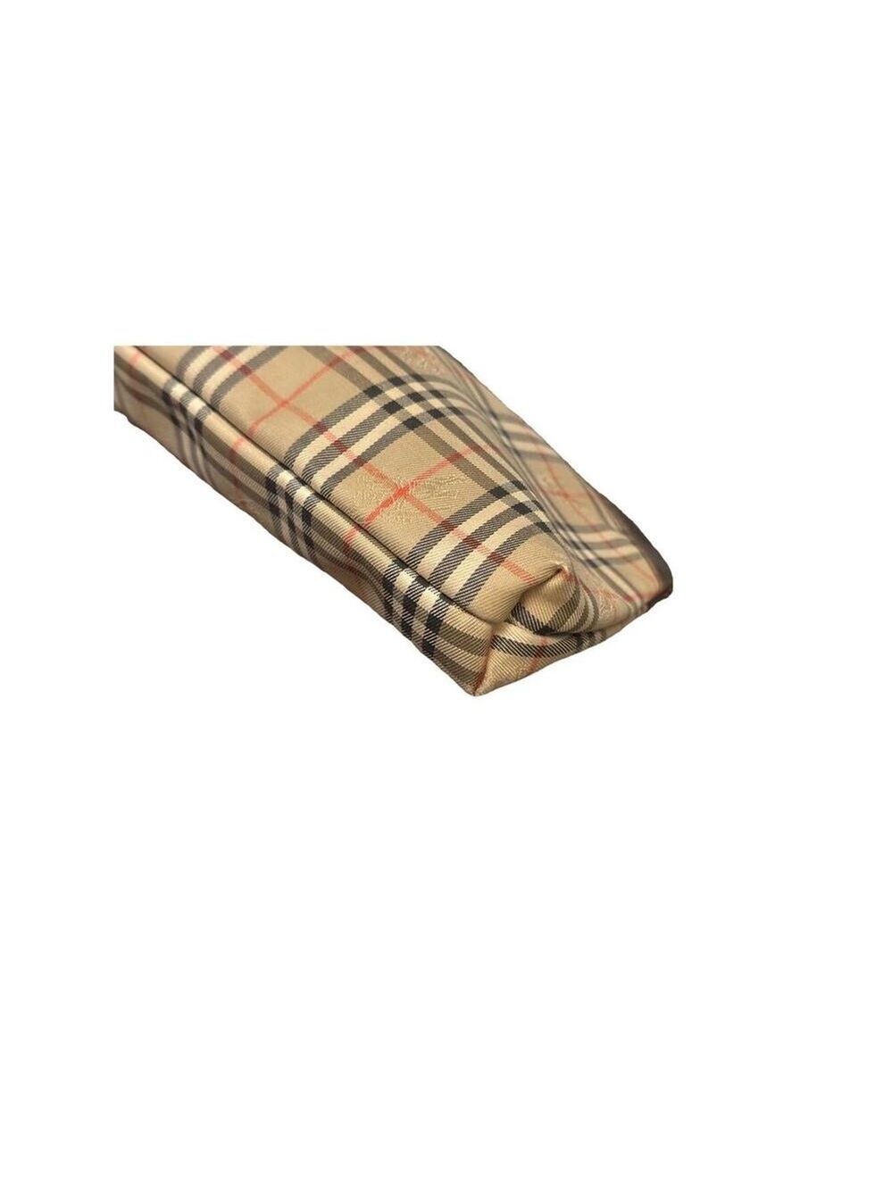BURBERRY’s Nova Check Beige Canvas Pouch Clutch Vintage - Picture 8 of 11